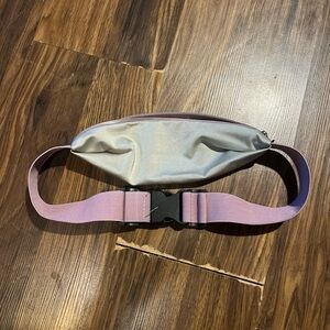 Elegant Gray and Purple Crossbody Bag